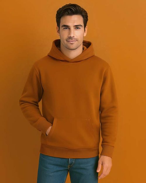 N9307 Vastag Pulóver Kapucnival